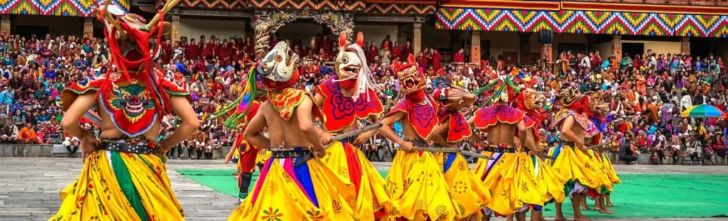 Thimphu Tshechu Festival Mask Dancers