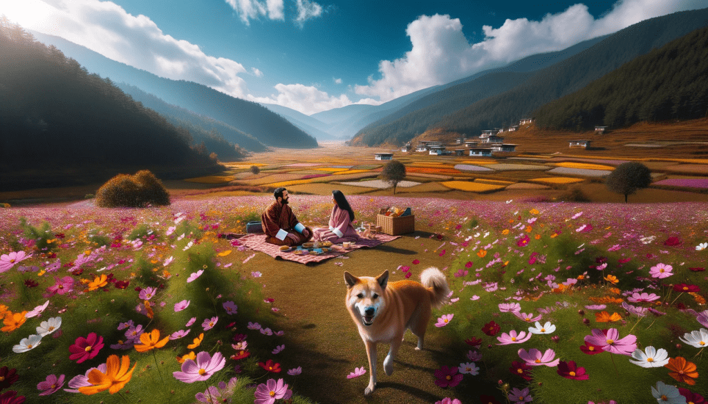 Bhutanese Couple Field Dog