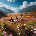 Bhutanese Couple Field Dog