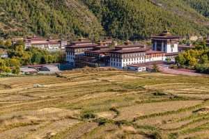 Tashichho Dzong from Zilukha