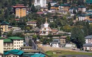 National Memorial Chorten from Distance