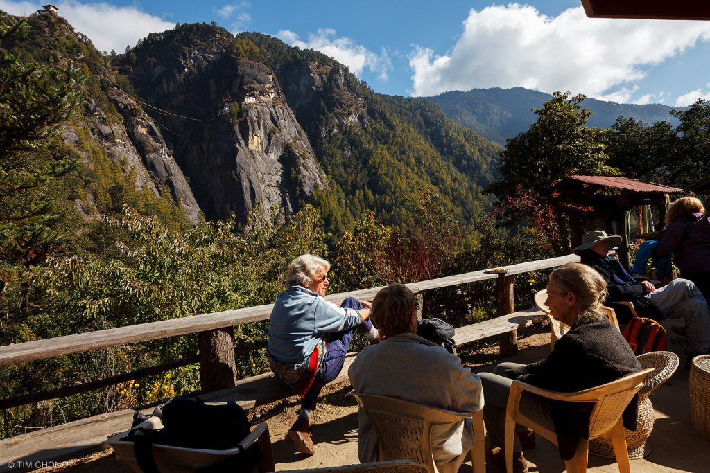 Bhutan Tourist Arrival Statistics 2024-2025 5 Tourists admire Taktsang Monastery Paro