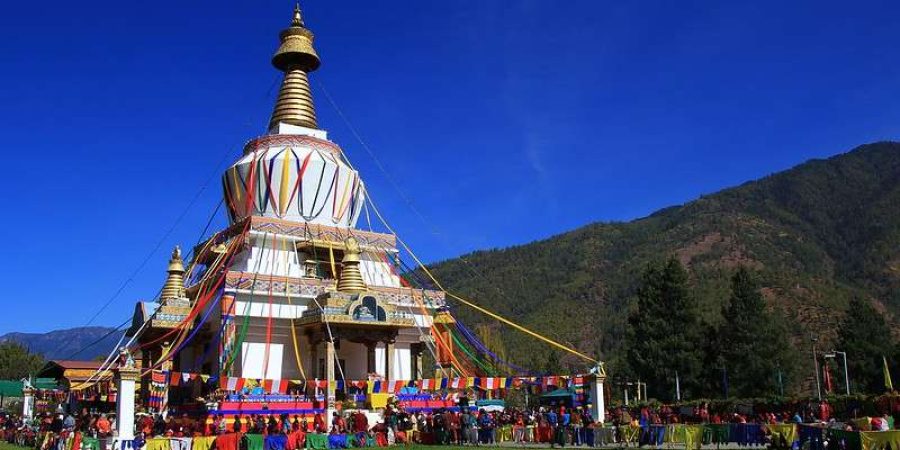 Festival occasion at Thimphu Memorial Chorten