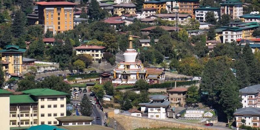 National Memorial Chorten from Distance