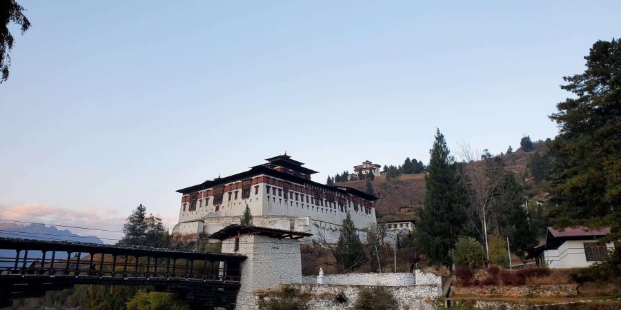Paro Dzong and Traditional bridge